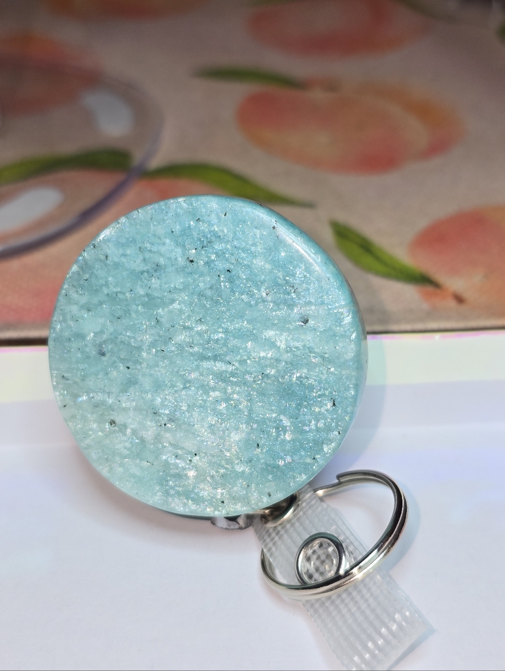 Amazonite Crystal ID Badge Reel